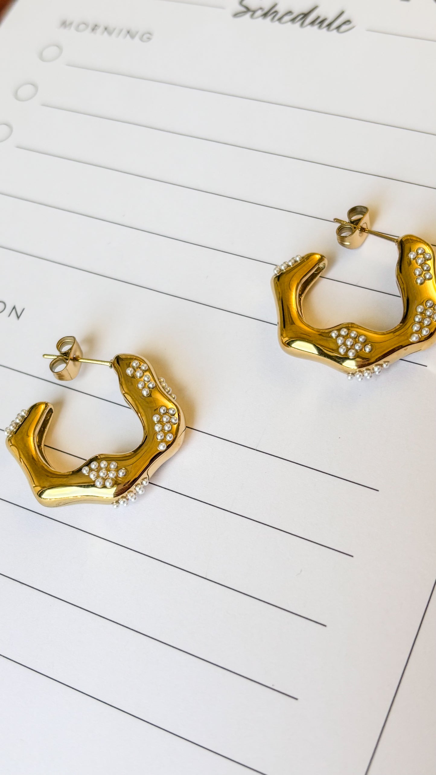 Perlada Earrings Hoops