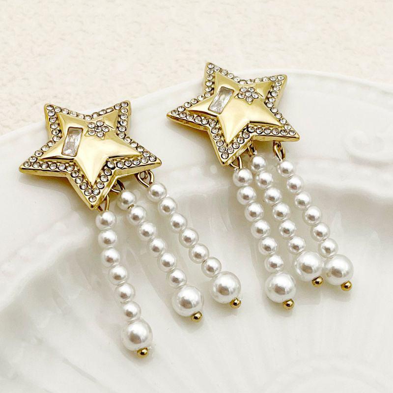 Stars Pearls Earrings