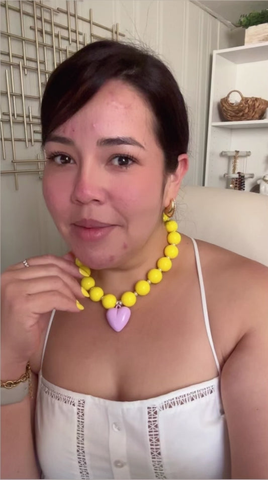 Yellow Bubble Gun Necklace